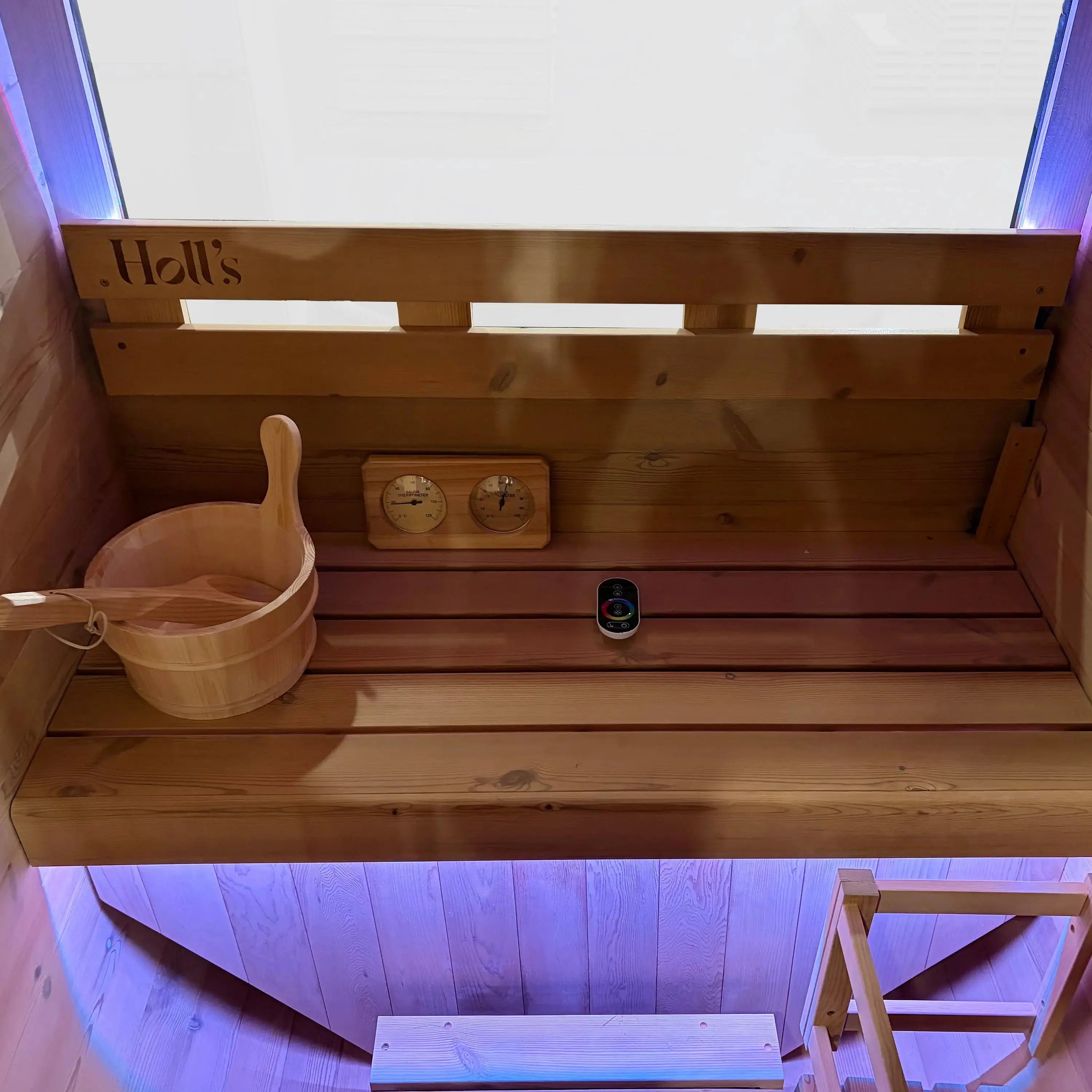 Holl's Cocoon outdoor steam sauna at ICEO
