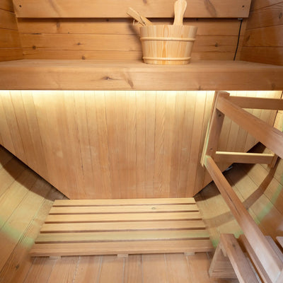 Holl's Cocoon outdoor steam sauna at ICEO