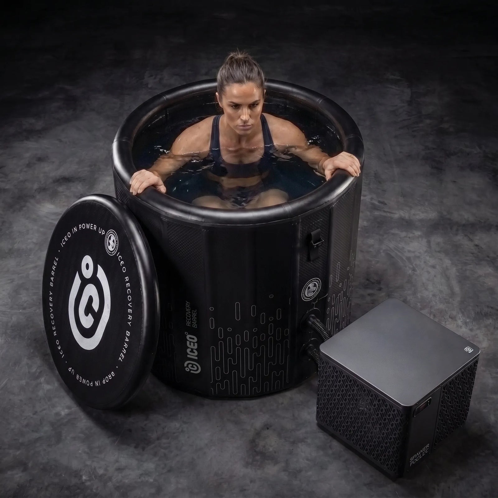 ICEO recovery barrel ijsbad met koeler