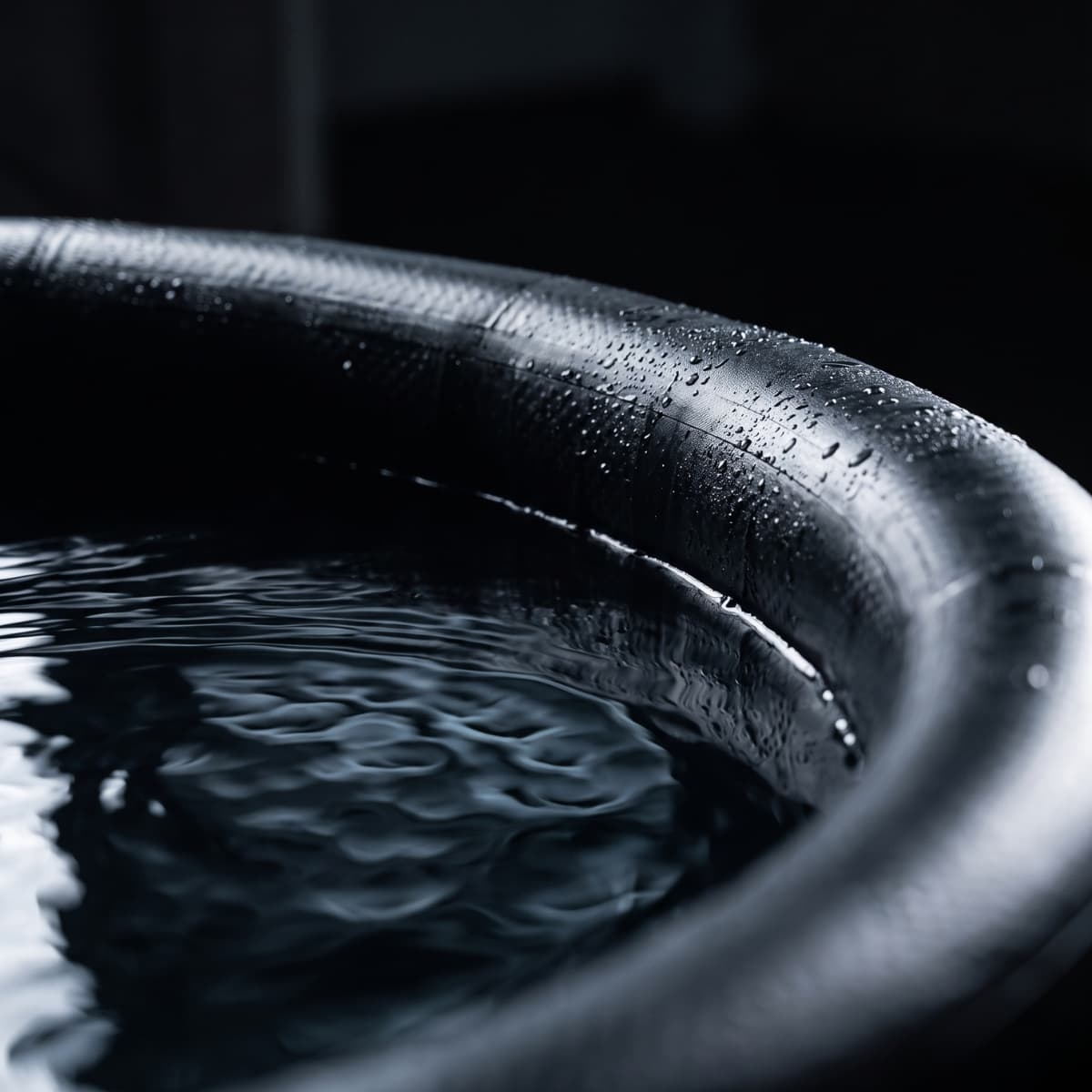 Close-up recovery barrel ijsbad 