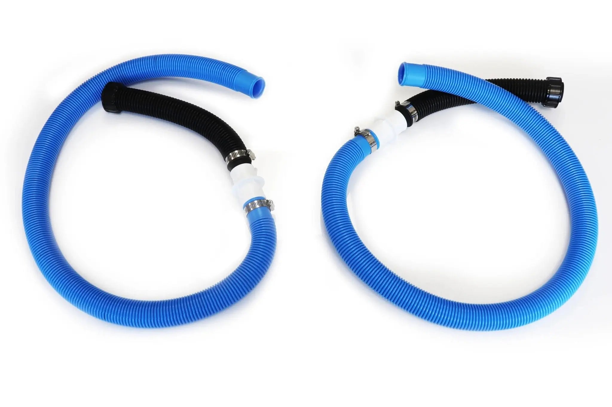 O'Spa extension hose set of 2 for ice bath chiller, with fitted couplings and stainless steel compression rings